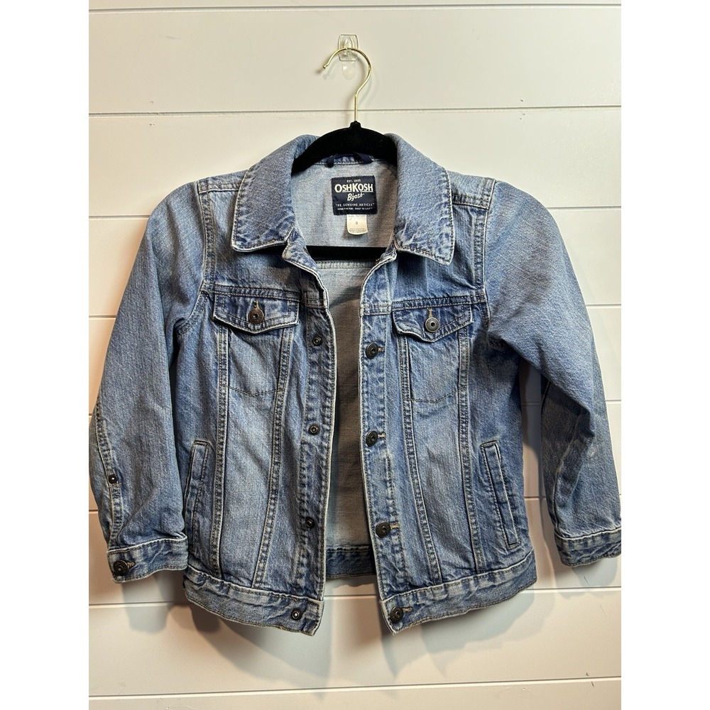 Oshkosh Childrens Size 8 Snap Front Denim Jean Jacket